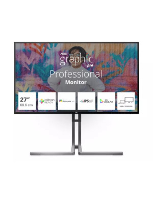 Monitor LED AOC U27U3CV, 27" UHD, IPS, 60 Hz, 4ms, Black/Silve