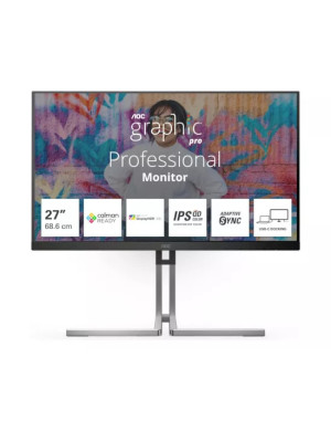 Monitor LED AOC Q27U3CV, 27" QHD, IPS, 75 Hz, 4ms, Black