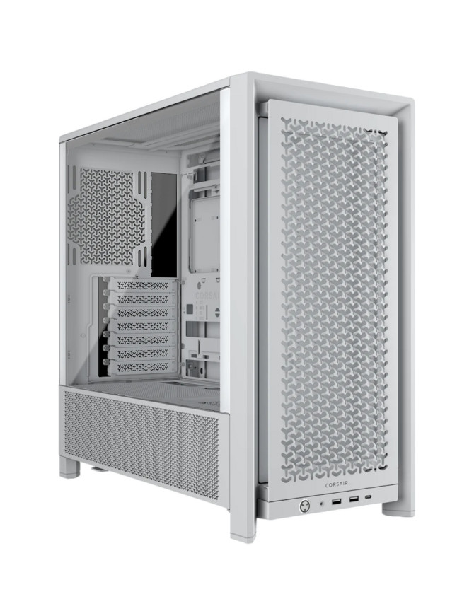 Carcasa CORSAIR 4000D FRAME, Mid-Tower, E-ATX/ATX/Micro-ATX/Mini-ITX, Tempered Glass, 2x 120mm AirGuide Fans, White
