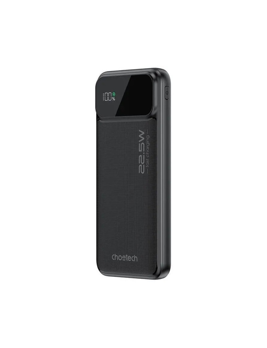 PowerBank CHOETECH B728, 10000 mAh, 22.5W, 2 x USB-A, 1 x USB-C, Black