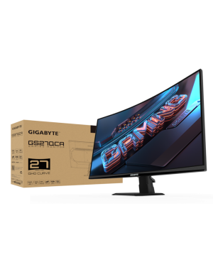 Monitor LED GIGABYTE Gaming GS27QCA, Curbat, 27 inch, QHD, VA, 1 ms, 180 Hz, HDR, FreeSync, Black