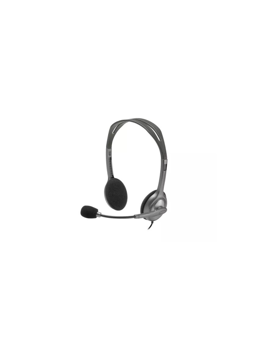 Casti cu microfon LOGITECH H110 981-000271, Jack 3.5 mm, Silver