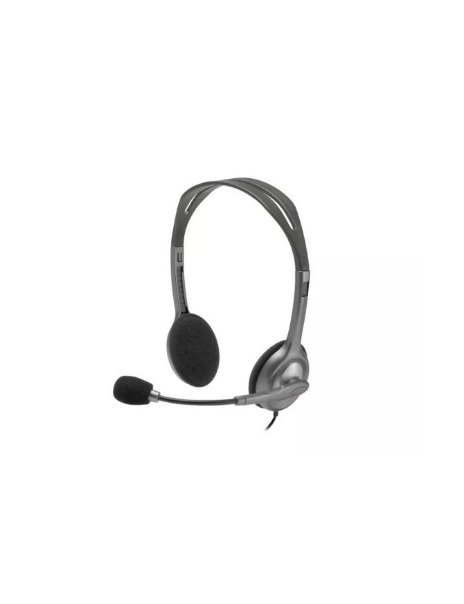 Casti cu microfon LOGITECH H110 981-000271, Jack 3.5 mm, Silver