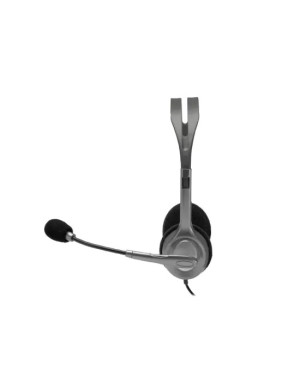 Casti cu microfon LOGITECH H110 981-000271, Jack 3.5 mm, Silver