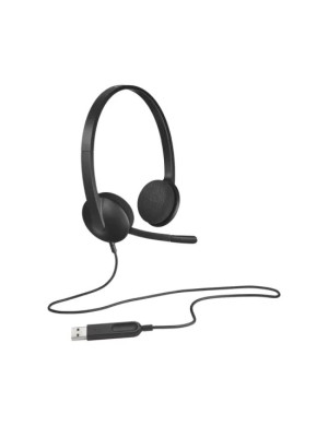 Casti cu microfon LOGITECH H340 981-000475, Black