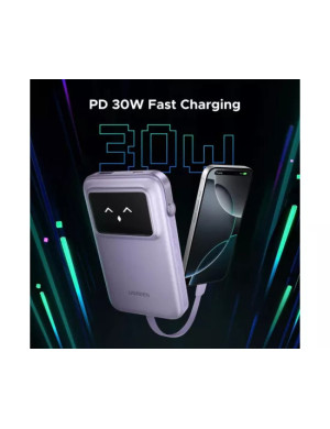 PowerBank UGREEN PB511, 10000mAh, 30W, 1 x USB-A, 1 x USB-C, Purple
