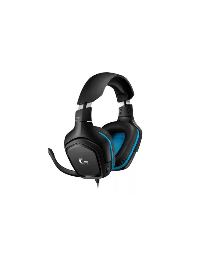 Casti gaming LOGITECH G432 7.1 Surround Sound, Black/Blue