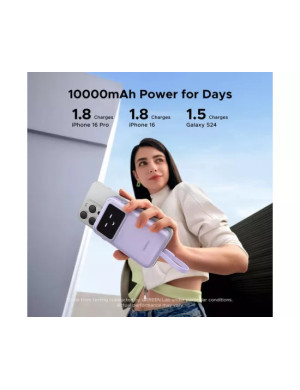 PowerBank UGREEN PB511, 10000mAh, 30W, 1 x USB-A, 1 x USB-C, Purple