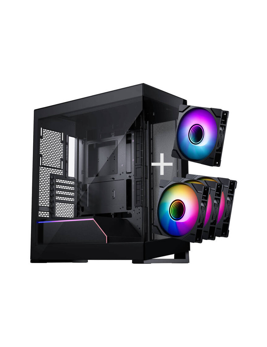 Carcasă Phanteks Eclipse G500A + Glacier One 360M25 Gen2 DRGB, Mid-Tower, E-ATX/ATX/Micro-ATX/Mini-ITX, Mesh, Tempered Glass, DR