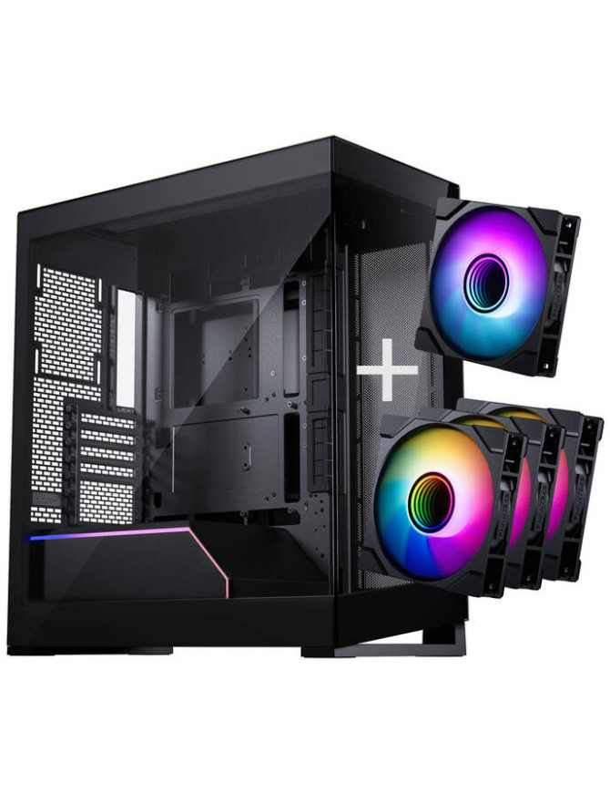 Carcasă Phanteks Eclipse G500A + Glacier One 360M25 Gen2 DRGB, Mid-Tower, E-ATX/ATX/Micro-ATX/Mini-ITX, Mesh, Tempered Glass, DR