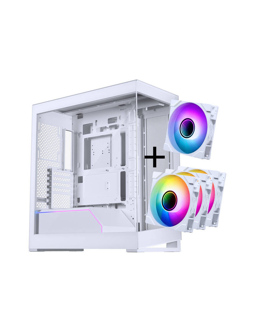 Carcasă Phanteks NV5 MK2 RGB + Glacier One 360M25 Gen2 DRGB, Mid-Tower, ATX/Micro-ATX/Mini-ITX, Tempered Glass DRGB, White