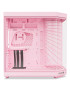 Carcasa HYTE Y70, Mid-Tower, ATX/Micro-ATX/Mini-ITX, Tempered Glass, Panoramic View Design, Strawberry Milk
