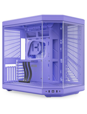 Carcasa HYTE Y70, Mid-Tower, ATX/Micro-ATX/Mini-ITX, Tempered Glass, Panoramic View Design, Taro Milk