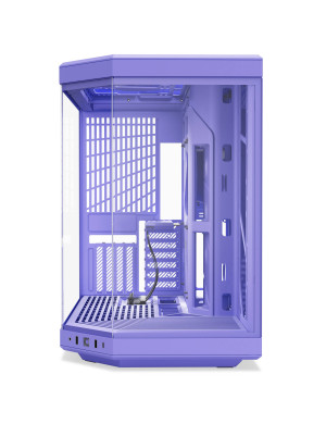 Carcasa HYTE Y70, Mid-Tower, ATX/Micro-ATX/Mini-ITX, Tempered Glass, Panoramic View Design, Taro Milk