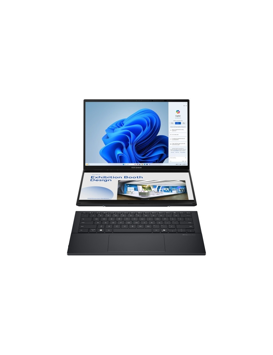 Laptop ASUS Zenbook DUO UX8406CA-PZ166X, 2 x 14" 3K OLED 120 Hz Touch, Intel® Core™ Ultra 9 285H, 32GB RAM, SSD 1TB, Intel Arc 1