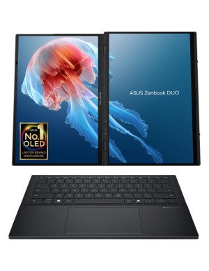 Laptop ASUS Zenbook DUO UX8406CA-PZ166X, 2 x 14" 3K OLED 120 Hz Touch, Intel® Core™ Ultra 9 285H, 32GB RAM, SSD 1TB, Intel Arc 1