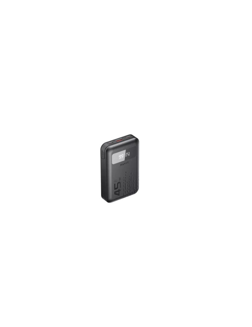 PowerBank HAVIT PB5211-BK, 10000 mAh, 45 W, 1 x USB-A, 2 x USB Type C, Black