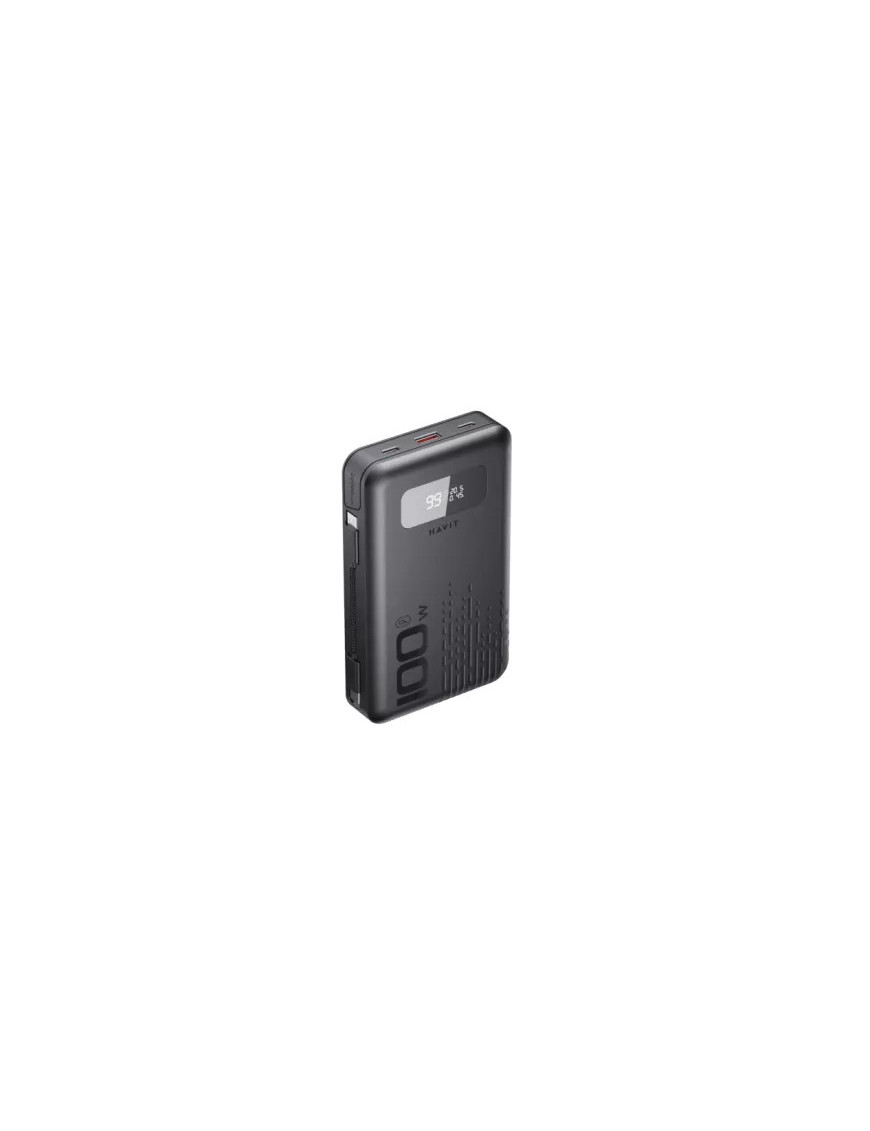 PowerBank HAVIT PB5212-BK, 20000 mAh, 100 W, USB Type C, USB-A, Black
