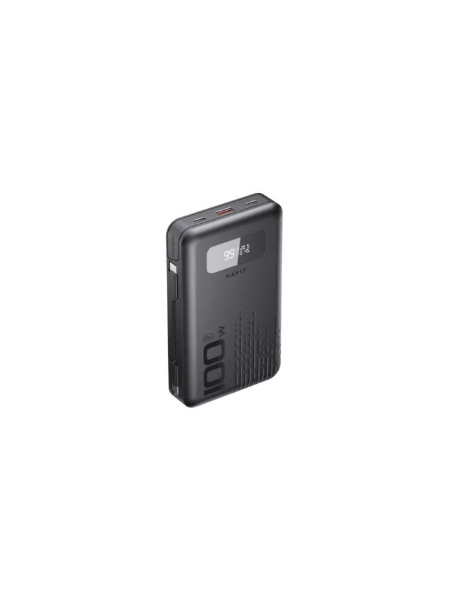 PowerBank HAVIT PB5212-BK, 20000 mAh, 100 W, USB Type C, USB-A, Black