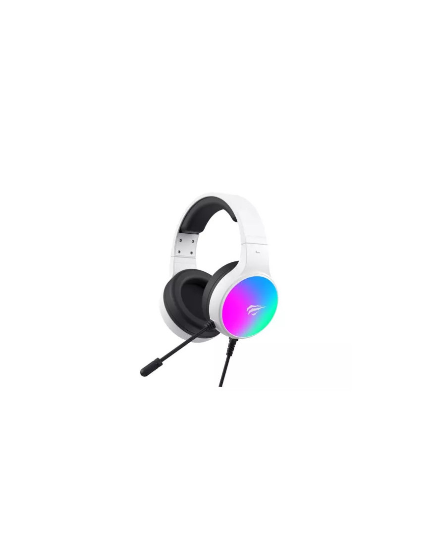 Căști gaming HAVIT H2043U-WH cu microfon, RGB, difuzoare 50mm, White