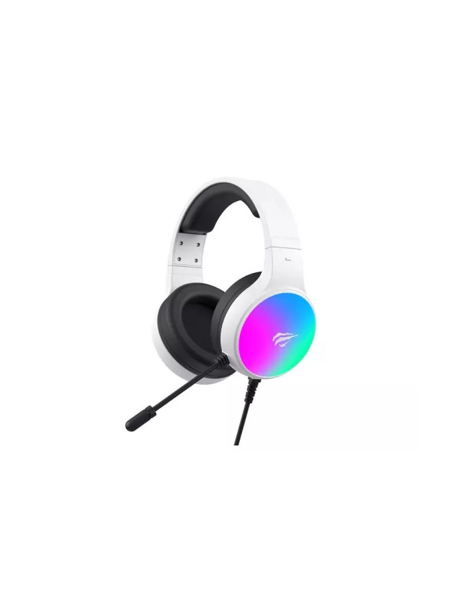 Căști gaming HAVIT H2043U-WH cu microfon, RGB, difuzoare 50mm, White