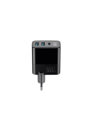 Incarcator retea HAVIT UCLE001-BK, 30 W, 2 x USB-A, USB-C, Black