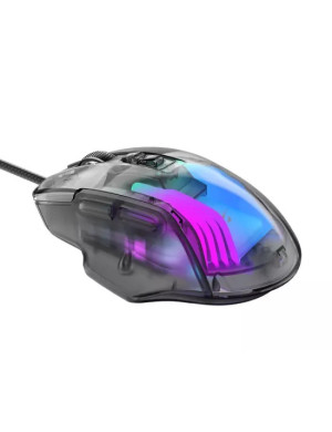 Mouse gaming cu fir HAVIT MS1011SE, 7200 DPI, RGB, Transparent Black