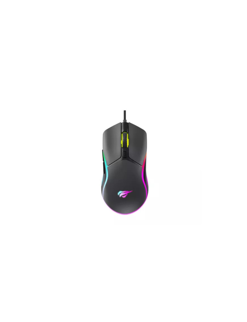 Mouse gaming cu fir HAVIT MS1029 RGB 7200 DPI USB Black
