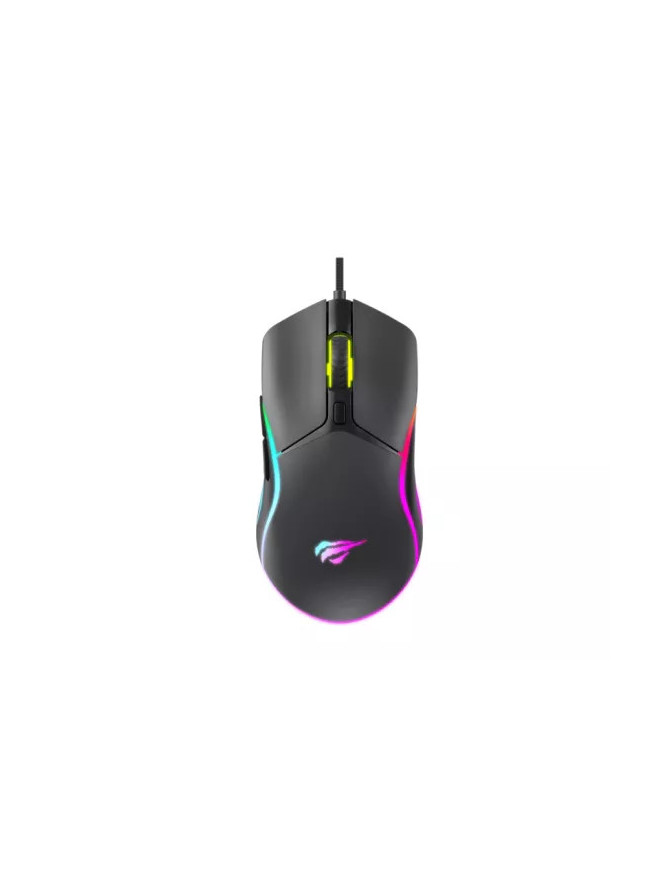 Mouse gaming cu fir HAVIT MS1029 RGB 7200 DPI USB Black