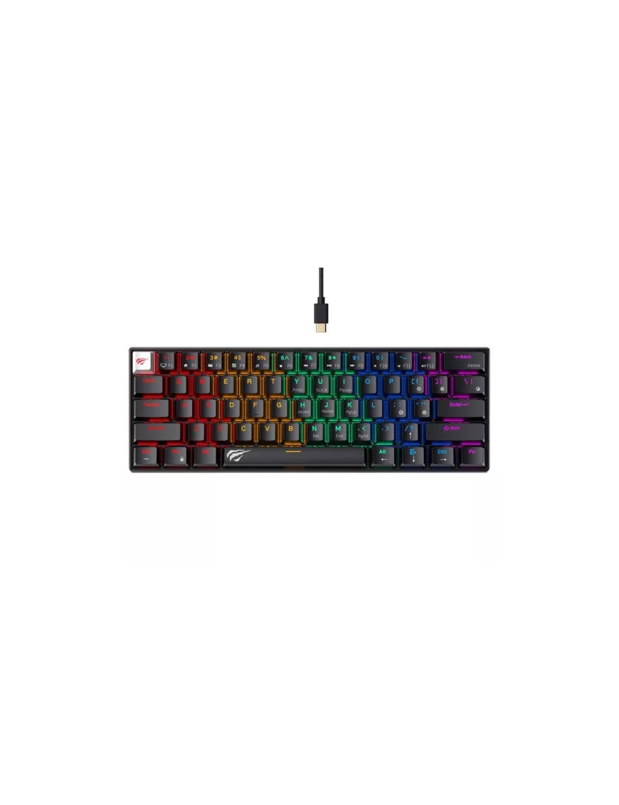 Tastatura mecanică de gaming HAVIT KB903L-BK RGB, USB, Black