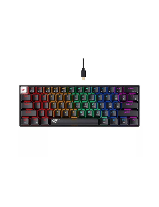 Tastatura mecanică de gaming HAVIT KB903L-BK RGB, USB, Black