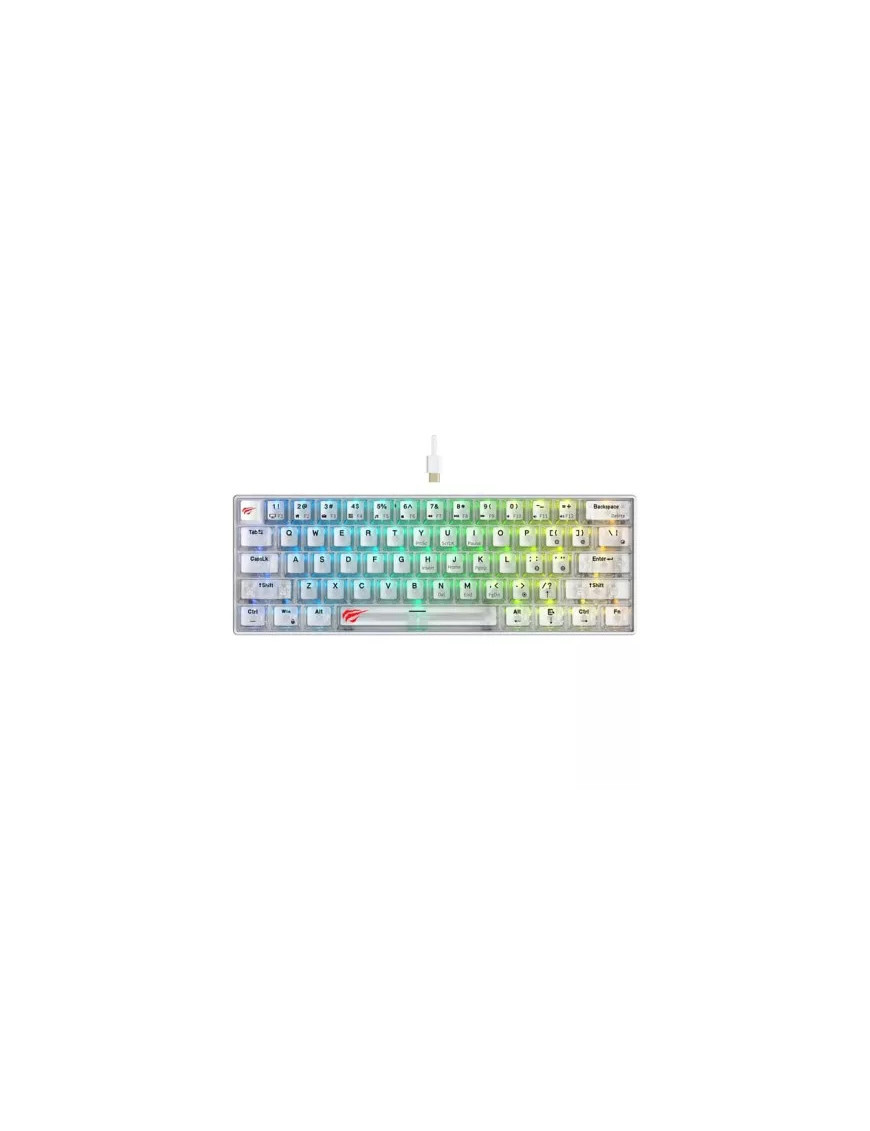 Tastatura mecanică de gaming HAVIT KB903L-TWH RGB Transparent White