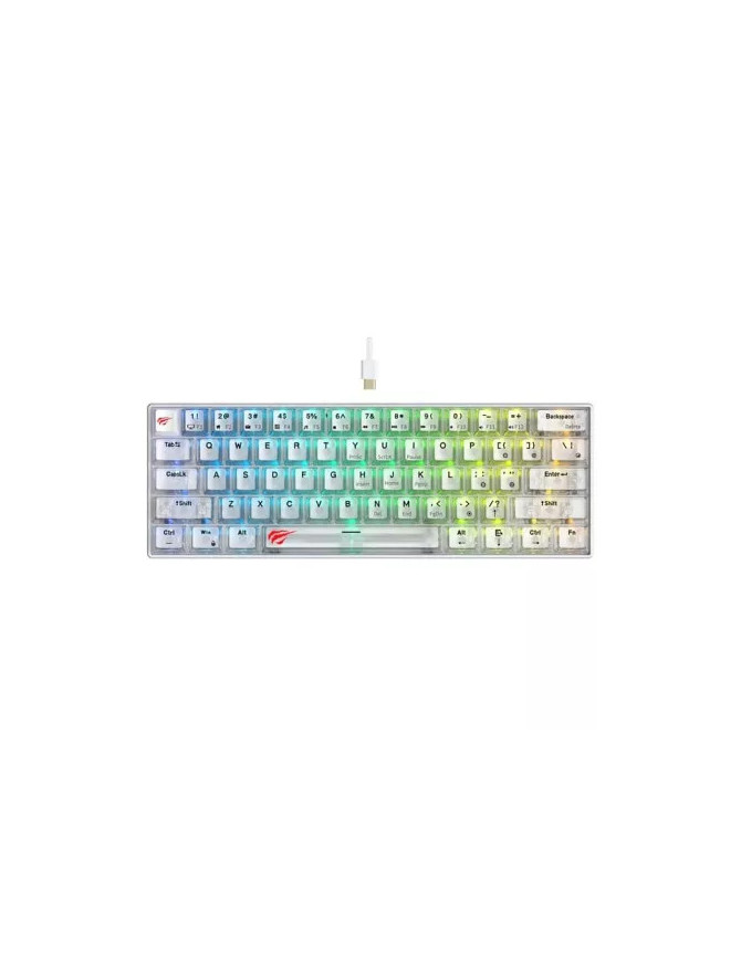 Tastatura mecanică de gaming HAVIT KB903L-TWH RGB Transparent White