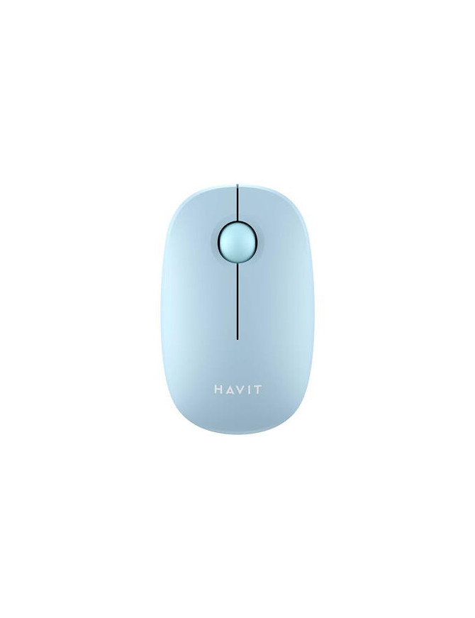 Mouse wireless silent Havit MS57GT 2.4GHz, 1600DPI, Light Blue