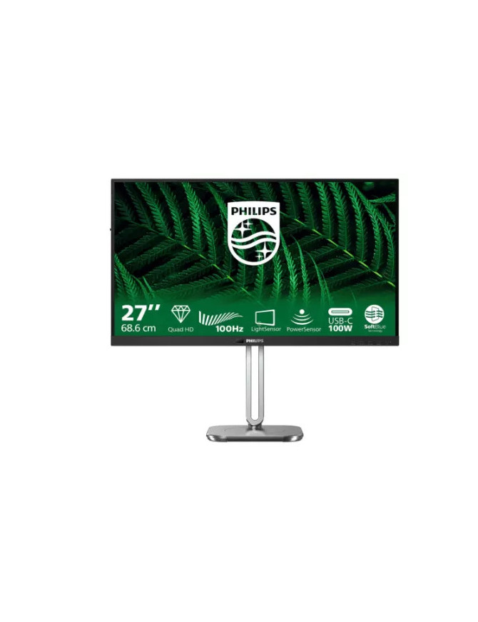 Monitor LED PHILIPS 5000 27B2G5601/00, 27" QHD, VA, 100 Hz, 4ms, Black/Silver