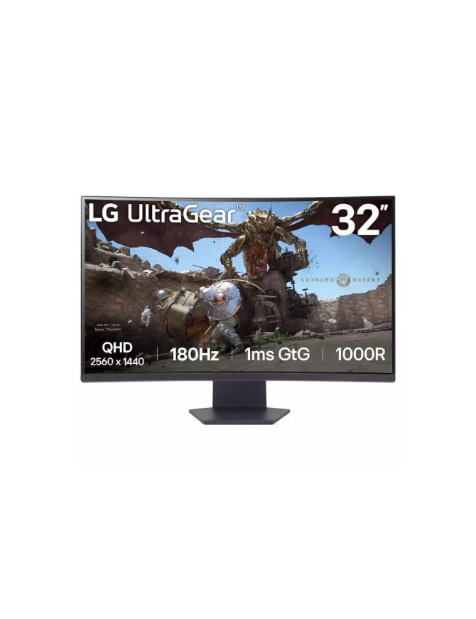 Monitor Gaming LED Curbat LG UltraGear 32GS60QC-B.AEUQ, 31.5" QHD, VA, 180 Hz, 1ms, Black