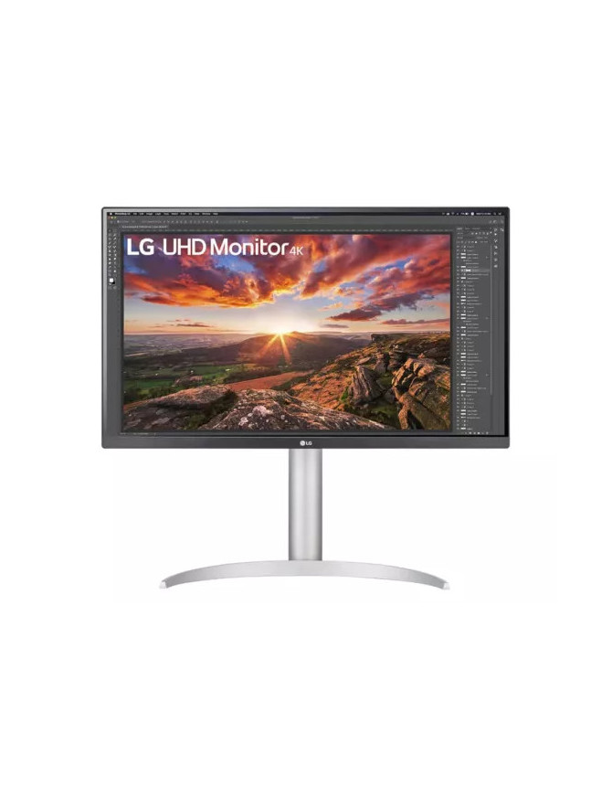 Monitor LED LG 27UP850K-W.AEU, 27" UHD, IPS, 5 ms, 60 Hz, Black/Silver