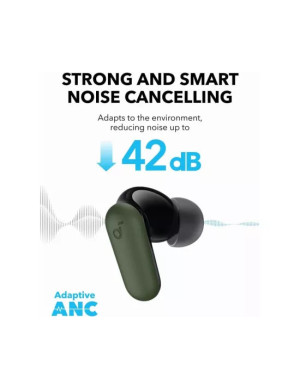 Căști wireless ANKER Soundcore P30i Bluetooth 5.4 cu ANC și carcasă 2-în-1, Verde