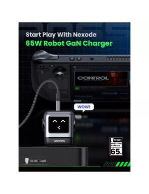 Incarcator retea UGREEN Uno CD361-25685B, 65W, 2x USB-C, 1x USB-A, Black