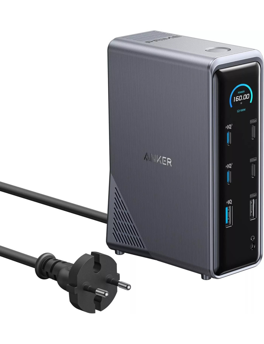 Docking Station ANKER Prime 737 A83B63A1 14-in-1, 160W, GaN, Interfata Smart, Negru