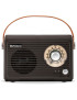 Radio portabil Electromures EM 1005, 5 W, FM, alimentare acumulator, Bluetooth, USB, Aux in, design retro, maro