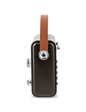 Radio portabil Electromures EM 1005, 5 W, FM, alimentare acumulator, Bluetooth, USB, Aux in, design retro, maro