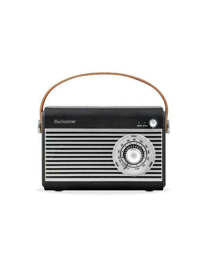 Radio Retro ElectroMures EM 1007 FM 87.5-108 MHz Bluetooth Baterie Reincarcabila 1500mAh Autonomie 6 Ore 5W Negru