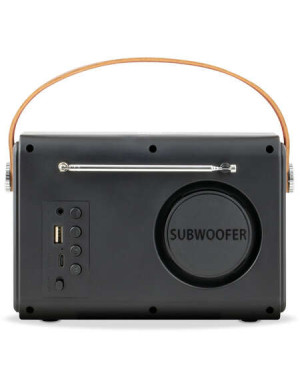Radio Retro ElectroMures EM 1007 FM 87.5-108 MHz Bluetooth Baterie Reincarcabila 1500mAh Autonomie 6 Ore 5W Negru