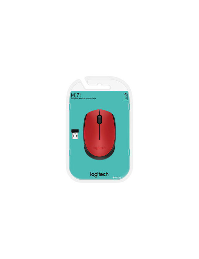 Mouse Wireless Logitech M171 Red 910-004641